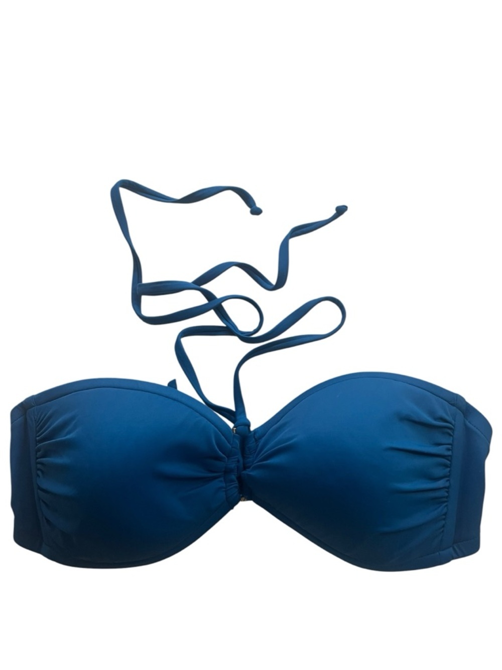 VENUS Teal Bandeau Swim Top with Removable Halter